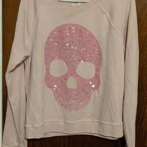 Victoria Secret Pink skull sweatshirt!